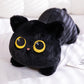 Black Cat Plush Toy – Cuddly Pillow for Kids