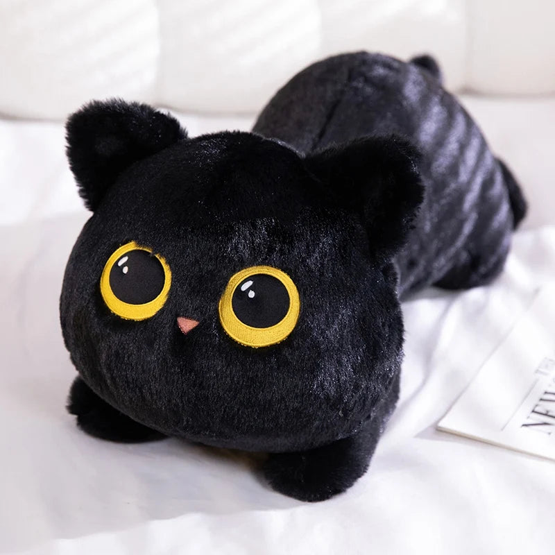 Black Cat Plush Toy – Cuddly Pillow for Kids