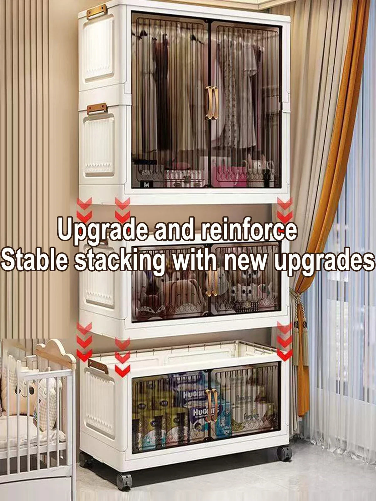 Home Storage Cabinet – Foldable Wardrobe Organizer