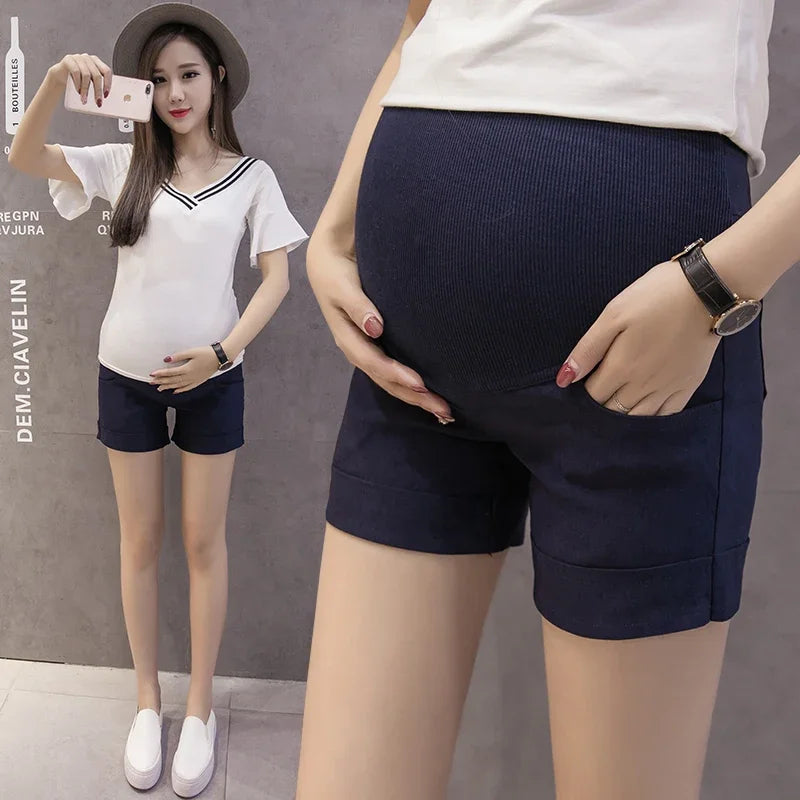 Short de maternité d'été en coton – Pantalon ajustable style coréen