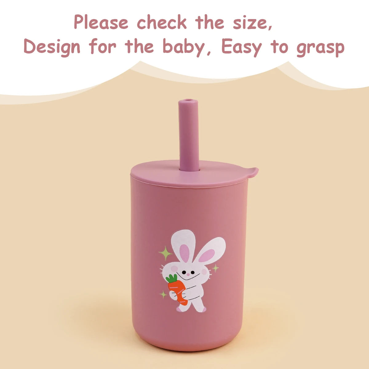 Biberon pour tout-petits – Gobelet à paille en silicone pour enfants