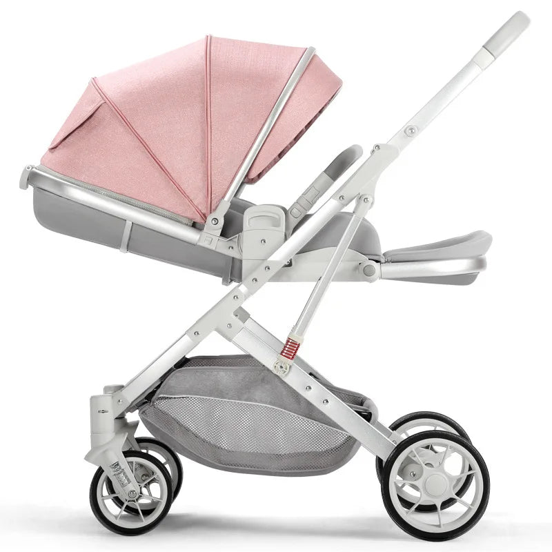 2025 High-View Baby Stroller – Lightweight, Foldable, Sit & Lie Newborn Pram