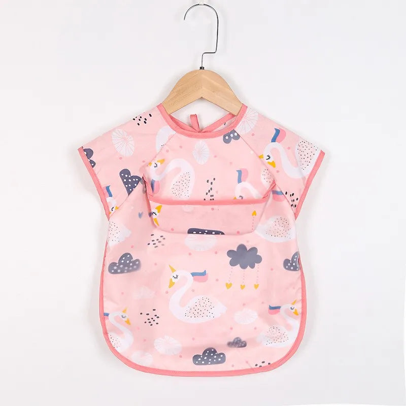 Bavoir-salopette imperméable à manches longues pour bébé