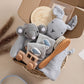 7-Piece Newborn Baby Gift Set – Double-Sided Blanket, Rattle & Bath Essentials