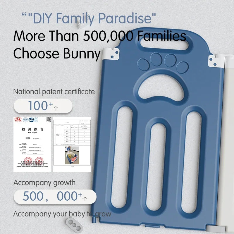 Foldable Baby Playpen – Safe Indoor Plastic Fence with Gate