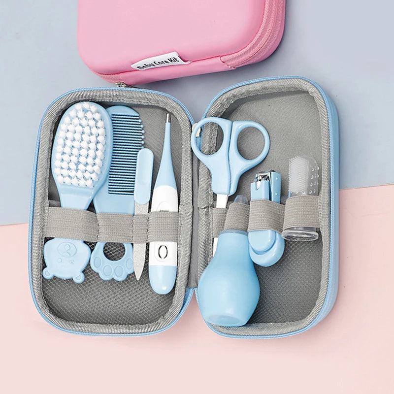 Kit de soins pour bébé 8 pièces – Toilettage, ongles, cheveux et produits essentiels