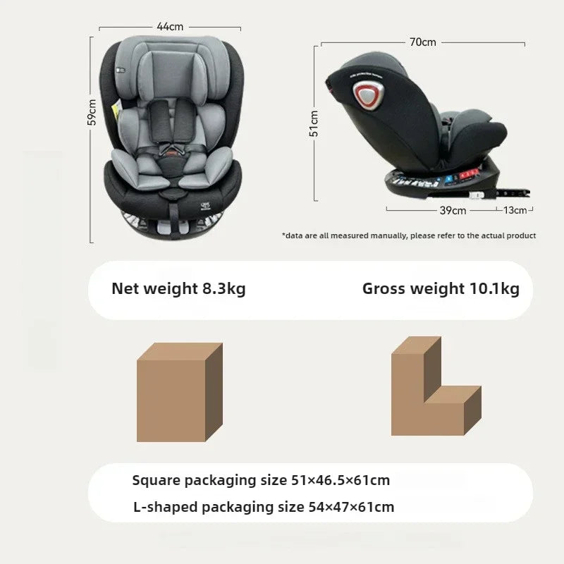 aby & Child Car Seat | 0-12Y, ISOFIX + LATCH, Anti-Rollover Safety