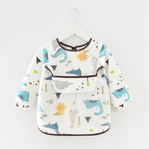 Waterproof Long-Sleeve Baby Feeding Bib (0–2Y)