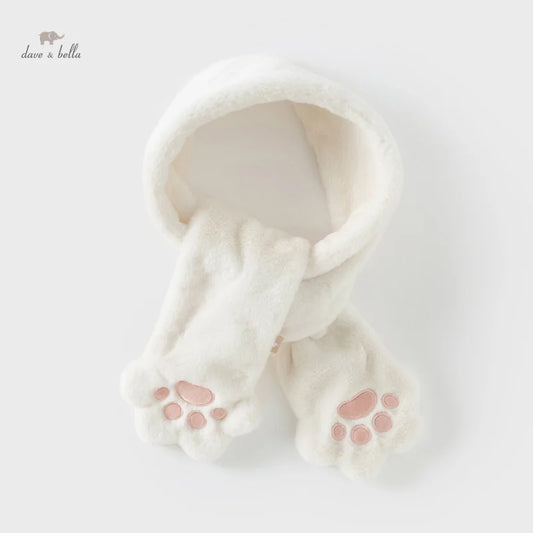 Dave Bella Girls Scarf Winter Autumn Baby Soft Plush Scarves Cute Claws Neck Collar Kid Elegant Neckerchief Warm Stuff DB4243869