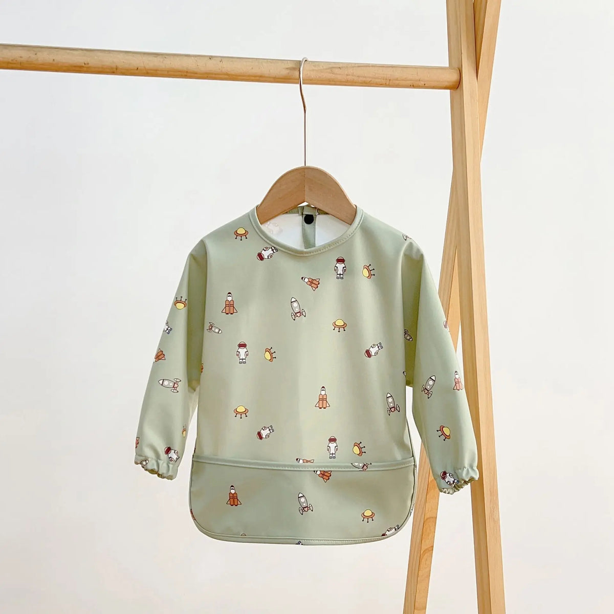 Tablier d'allaitement et d'art pour bébé à manches longues, doux et imperméable, collection 2025