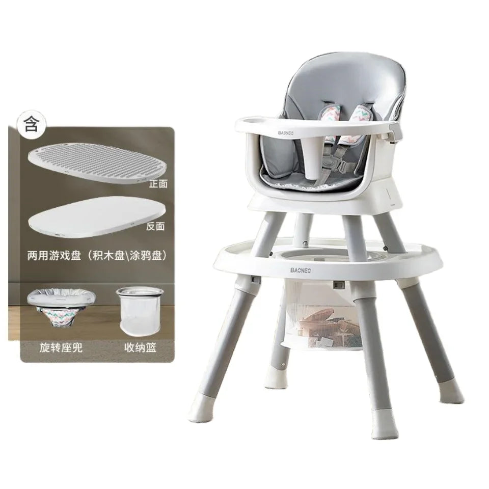 Aolan Foldable Baby Highchair – Adjustable Multifunctional Feeding & Dining Seat