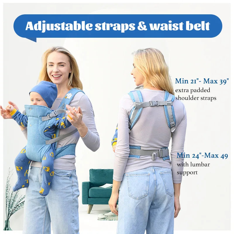 Bandoulière et coussin de siège de voyage portable 4 en 1 pour bébé