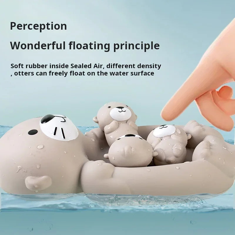Loutre flottante et câline pour le bain des bébés et des tout-petits - Jeu dans l'eau