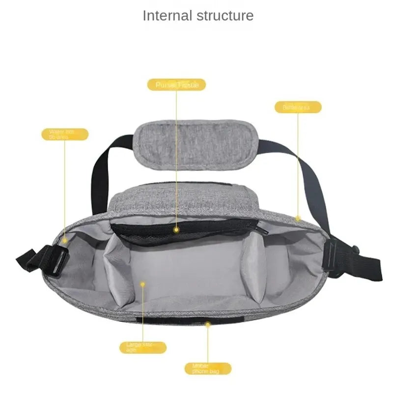 Large Capacity Baby Stroller Organizer Bag – Diaper & Bottle Holder