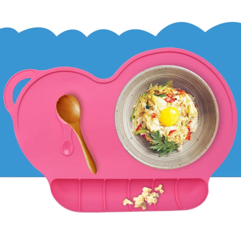 Baby Silicone Feeding Mat – Non-Slip Bib & Table Placemat Set