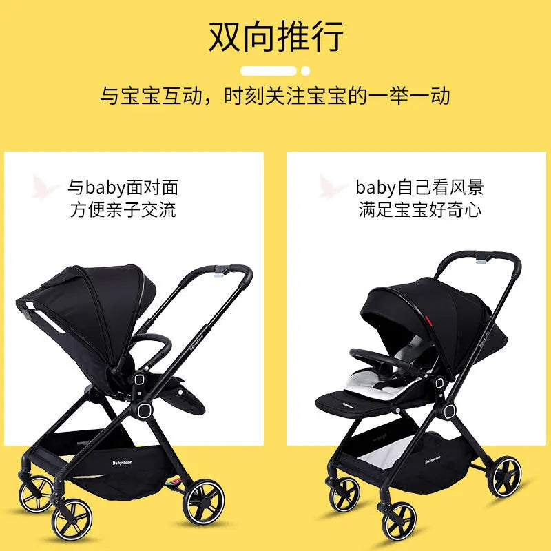 Highview 4-Wheel Foldable Baby Stroller – Sit & Lie Newborn Pram