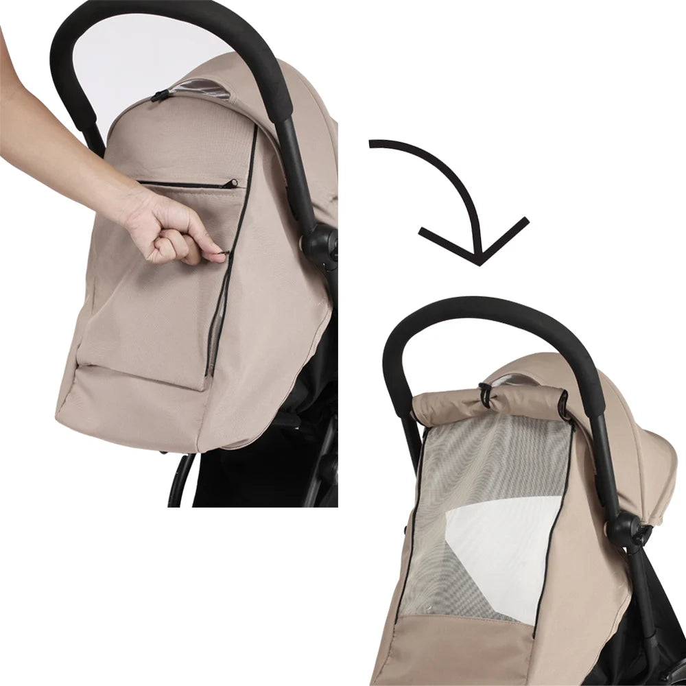 175° Canopy Cover & Seat Cushion Kit – Mesh Sunshade for YOYO/Yoya Strollers