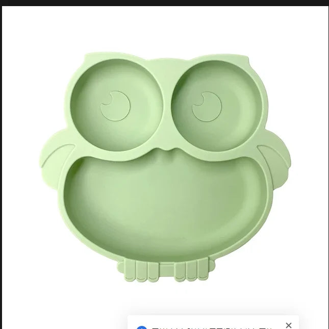 Assiette à ventouse en silicone pour bébé – Bol avec visage souriant
