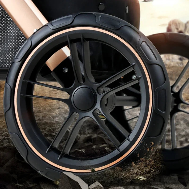 Poussette bébé 3 en 1 avec siège auto – Poussette pliable position assise et allongée