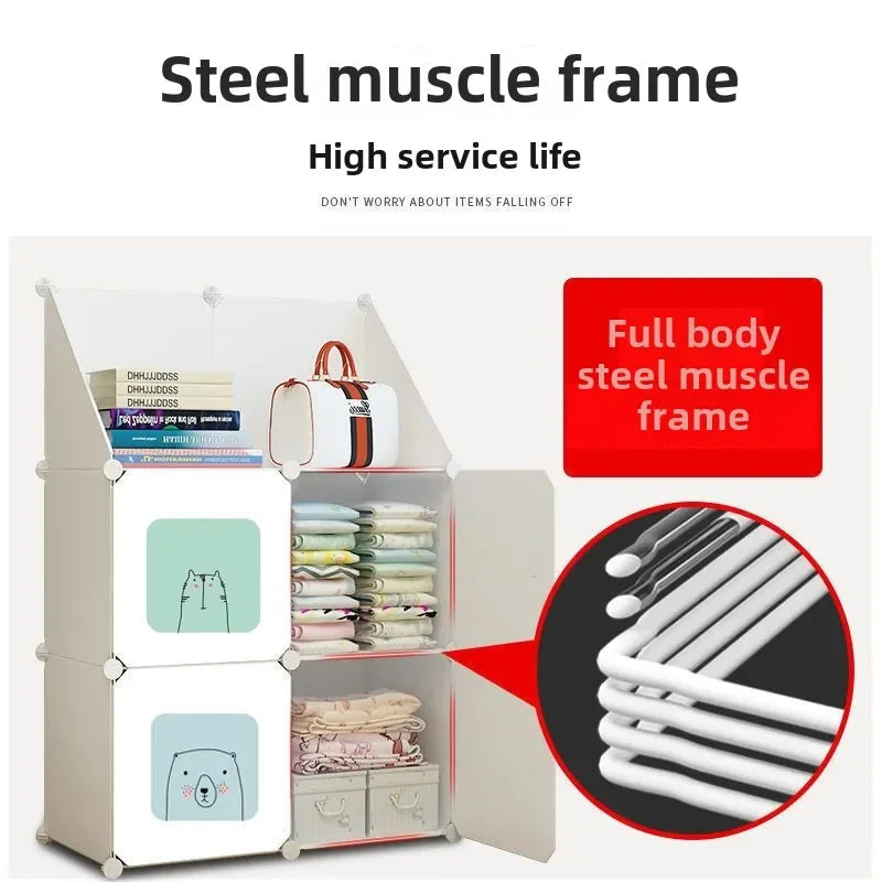 Armoire bébé en plastique – Petite armoire pour vêtements de fille