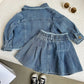 Ensemble 2 pièces pour tout-petits – Tenue décontractée en jean féerique pour filles