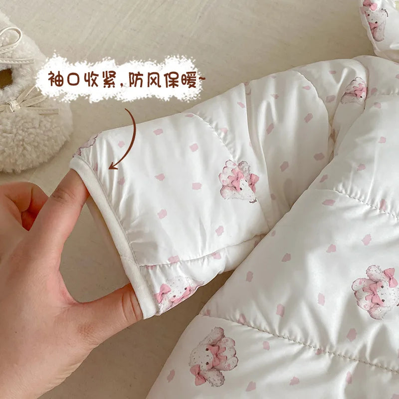 Combinaison bébé ours en peluche 2025, nouvelle combinaison d'hiver pour bébé, super mignonne, à capuche, pour nouveau-né, veste en coton à motif dessin animé