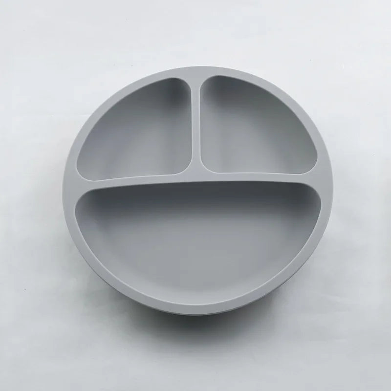 Assiette à ventouse en silicone pour bébé – Bol avec visage souriant