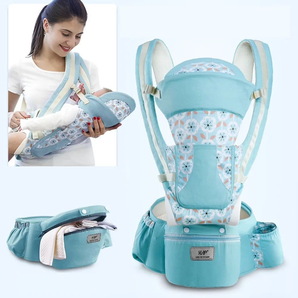 Ergonomic Front-Facing Baby Carrier with Hipseat – Travel Friendly