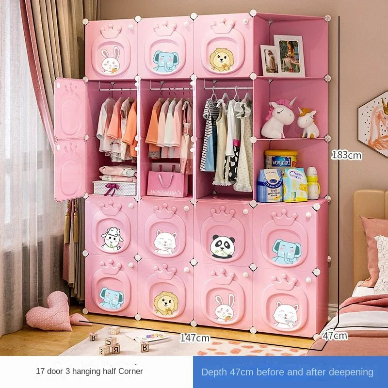 Armoire moderne pour enfants – Placard et rangement pliables en plastique