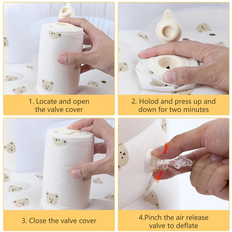 Siège bébé gonflable – Pompe intégrée, chaise d'apprentissage et d'alimentation