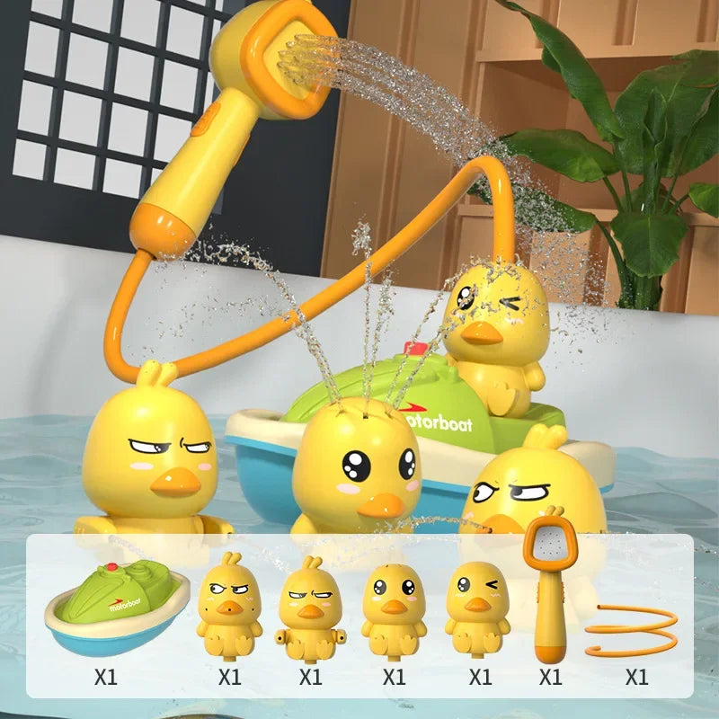Canard électrique en forme de canard – Jet d'eau rotatif amusant pour les enfants