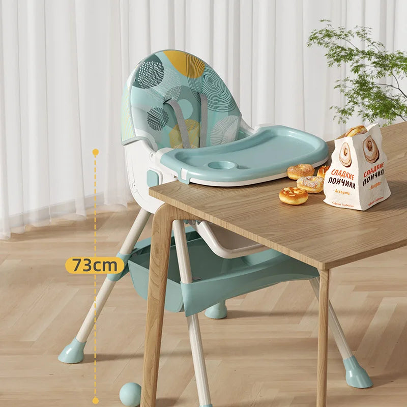 Chaise haute pliable pour bébé – Siège repas multifonction réglable