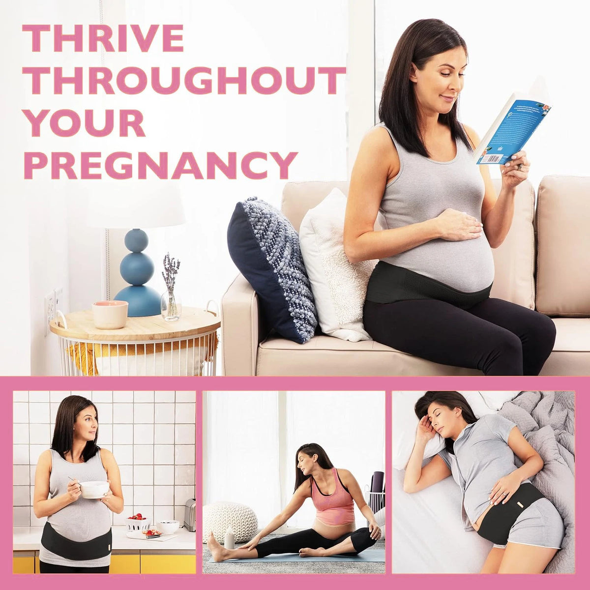Breathable Pregnancy Belly Band | Relieves Abdomen & Back Pressure