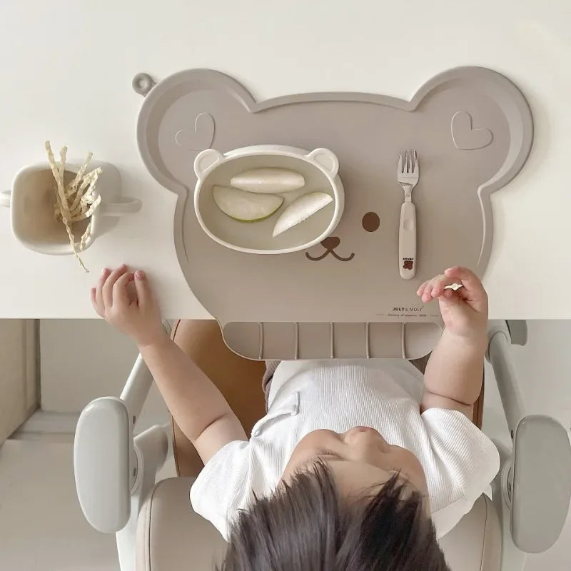 Set de table en silicone pour bébé – Antidérapant et facile à nettoyer