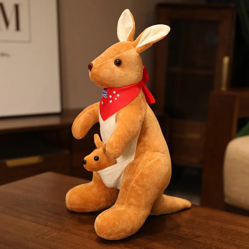 Simulation Kangaroo Plush – Mum & Baby