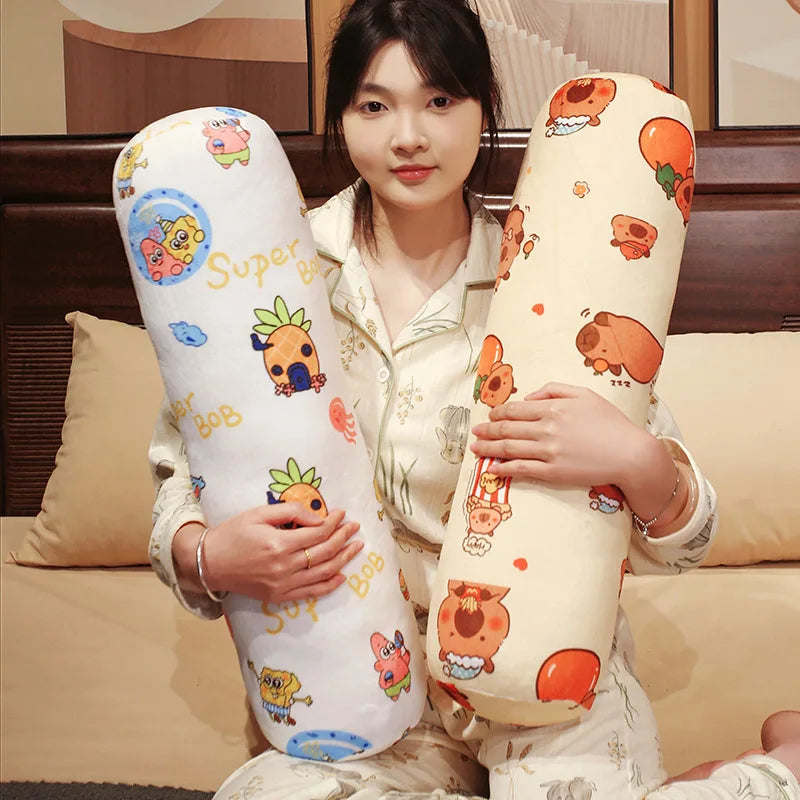Cylindrical Plush Pillow – Multi-Use Bolster for Girls & Pregnancy Sleep Support