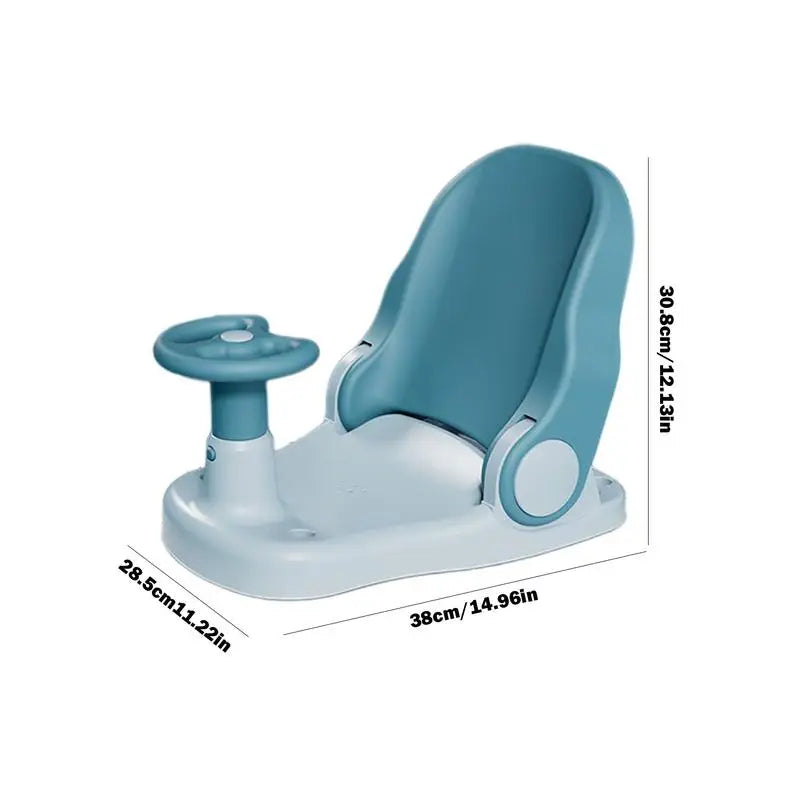 Siège de bain pour bébé – Forme de voiture amusante, sûr et stable