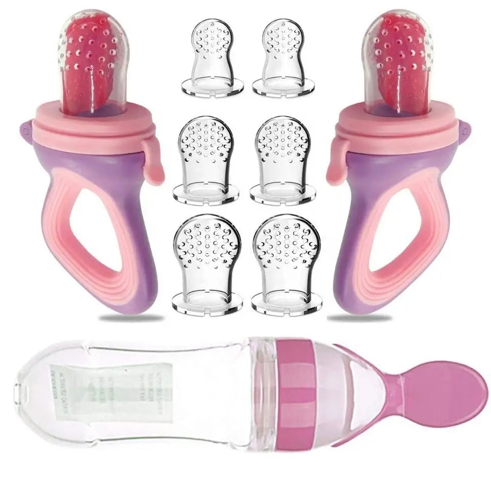 Gourde à presser pour bébé | Cuillère en silicone pour biberon facile à utiliser