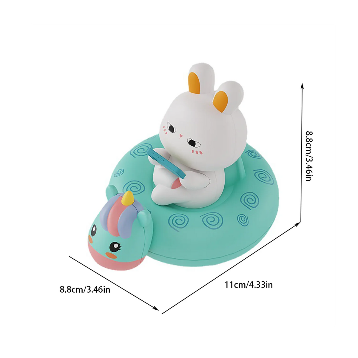 Jouet de bain pour tout-petits – Ensemble de jeu d'eau Lapin et Cochon Rameurs