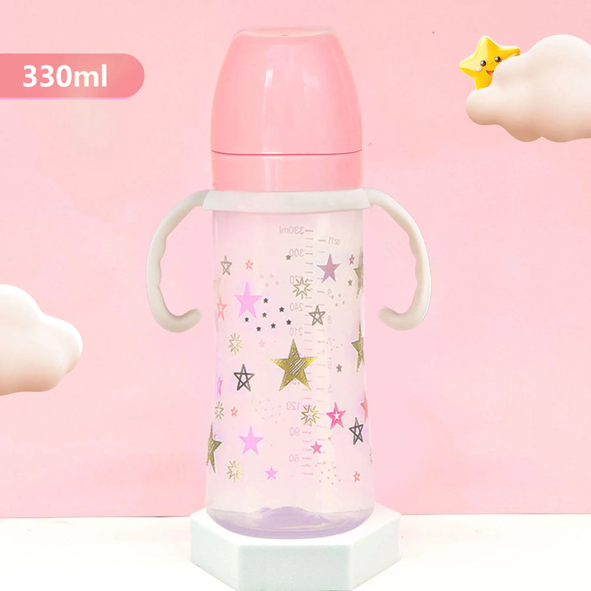 Large-Capacity Baby Bottle – 330ml, PP, Anti-Colic Design