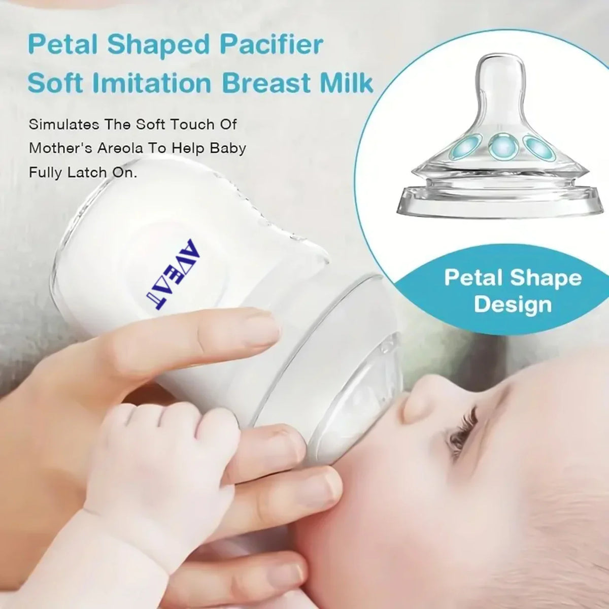 150/250ml Petal Baby Feeding Bottle – Wide Caliber, Drop-Resistant, Gift Item