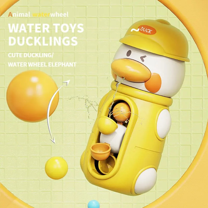 Toddler Bath Toys – Rotatable Waterwheel & Fun Water Scoop