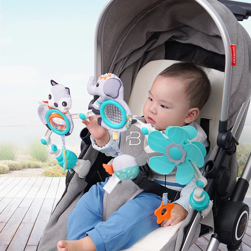 Baby Stroller & Crib Arch Toy – Musical Foldable Sensory Activity Bouncer