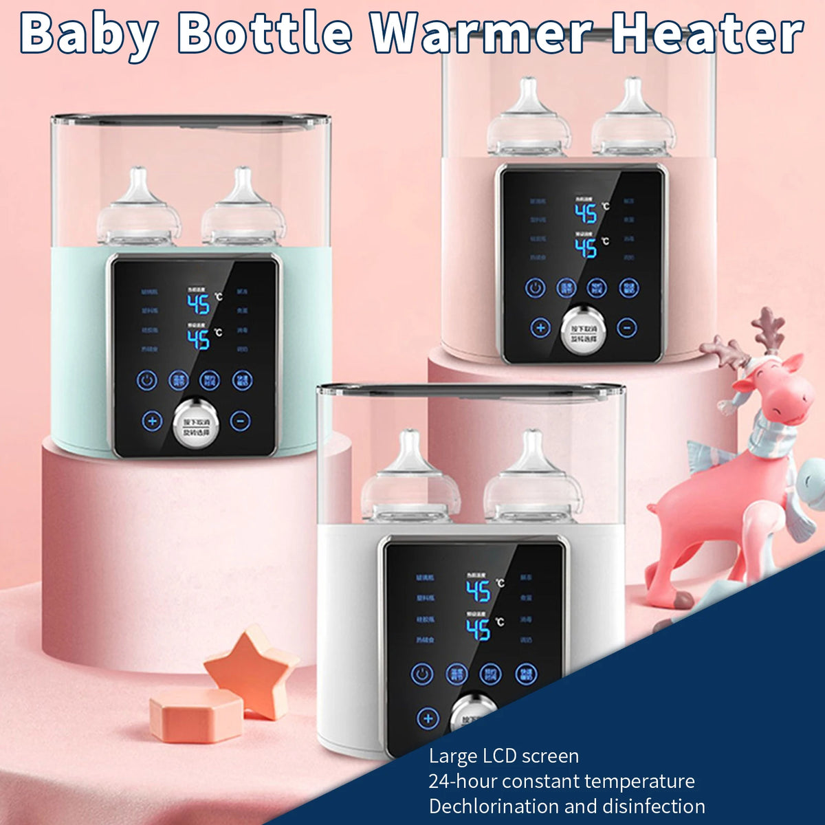 8-in-1 Baby Bottle Warmer | Fast Milk Heater & Sterilizer with Timer