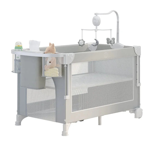 Portable Baby Crib with Diaper Table