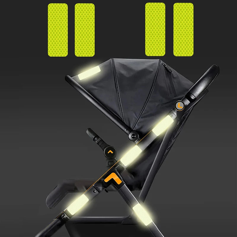 10PCS Reflective Safety Patches – Baby Stroller & Bicycle Night Warning