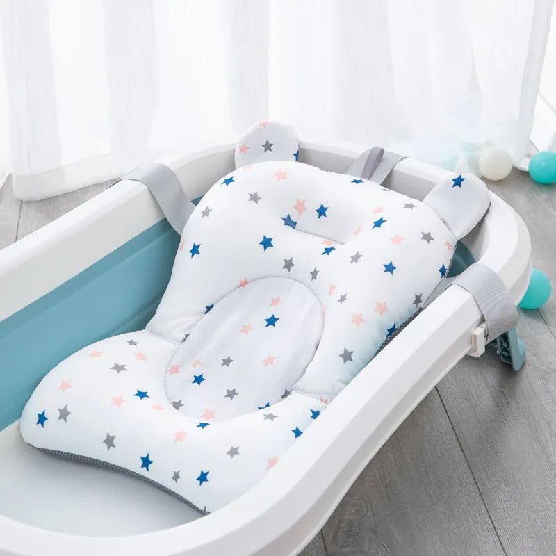 Infant Bathtub Pad – Soft Support & Toddler Shower Net