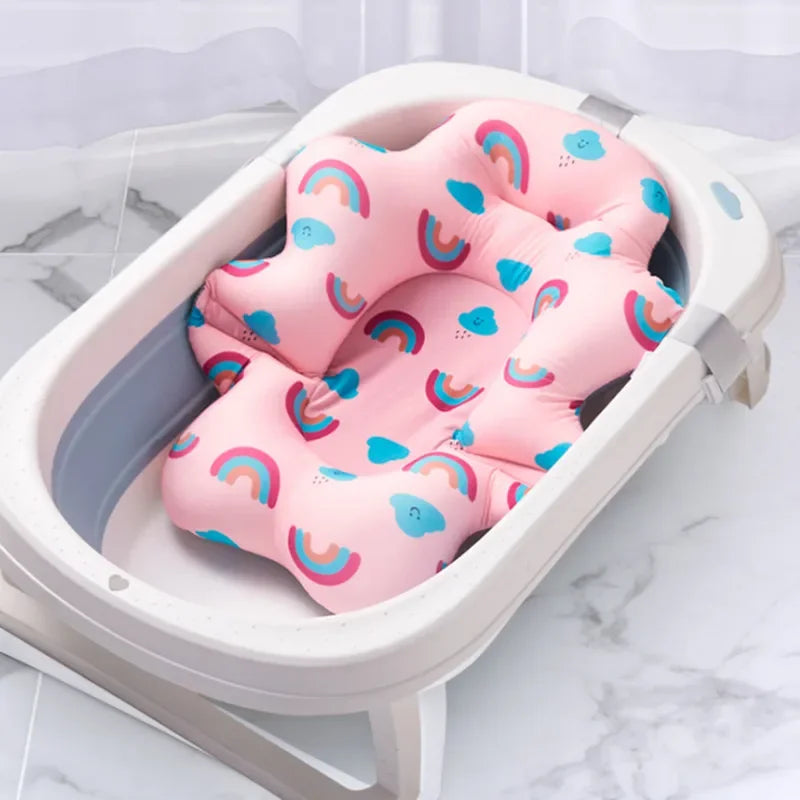 Foldable Baby Bath Seat Mat – Soft & Anti-Slip Cushion