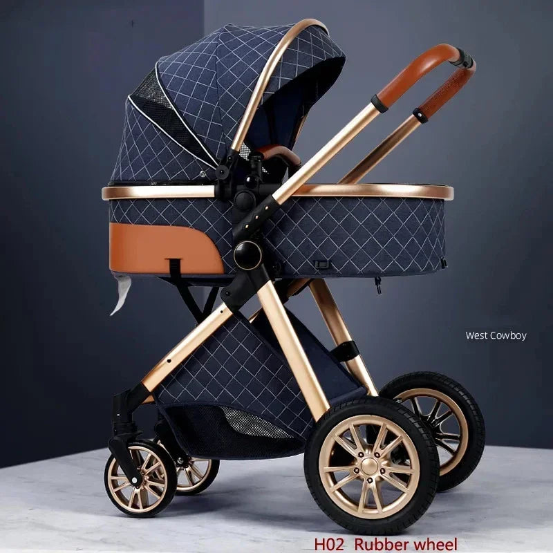 2025 High Landscape 3-in-1 Luxury Baby Stroller & Carriage – Infant Cradle