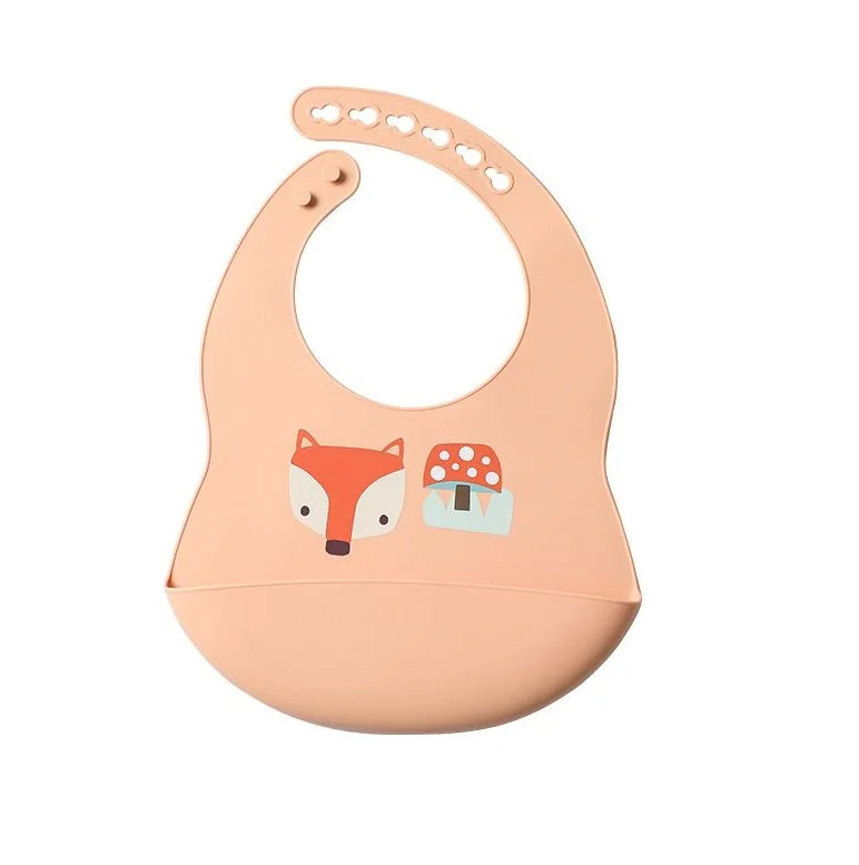 Bavoir d'allaitement en silicone ajustable et mignon
